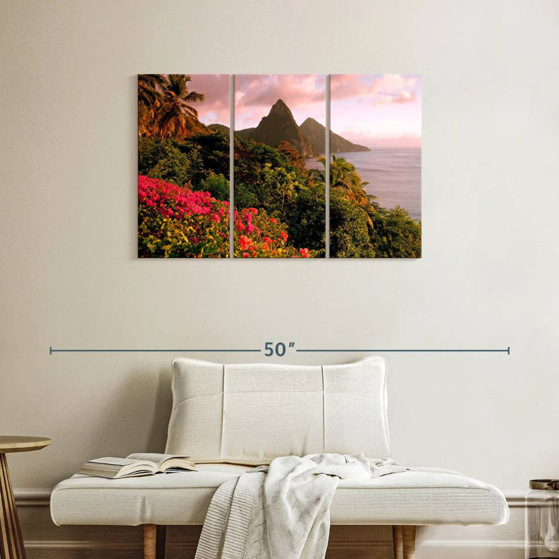 Nicci Pitons de Sainte-Lucie, H 24 po x l 38 po