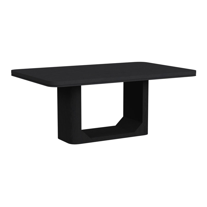 Girton 72" Rectangular Dining Table In Black, Black
