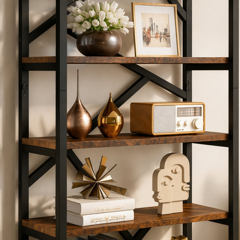 Versatile Shelf Display,Sturdy Bookshelf,Modern Bookcase