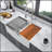 Double Bowl(50/50) Farmhouse Sink Workstation - 33 Inch Kitchen Sink Stainless Steel 16 Gauge Apron Front Kitchen Sink