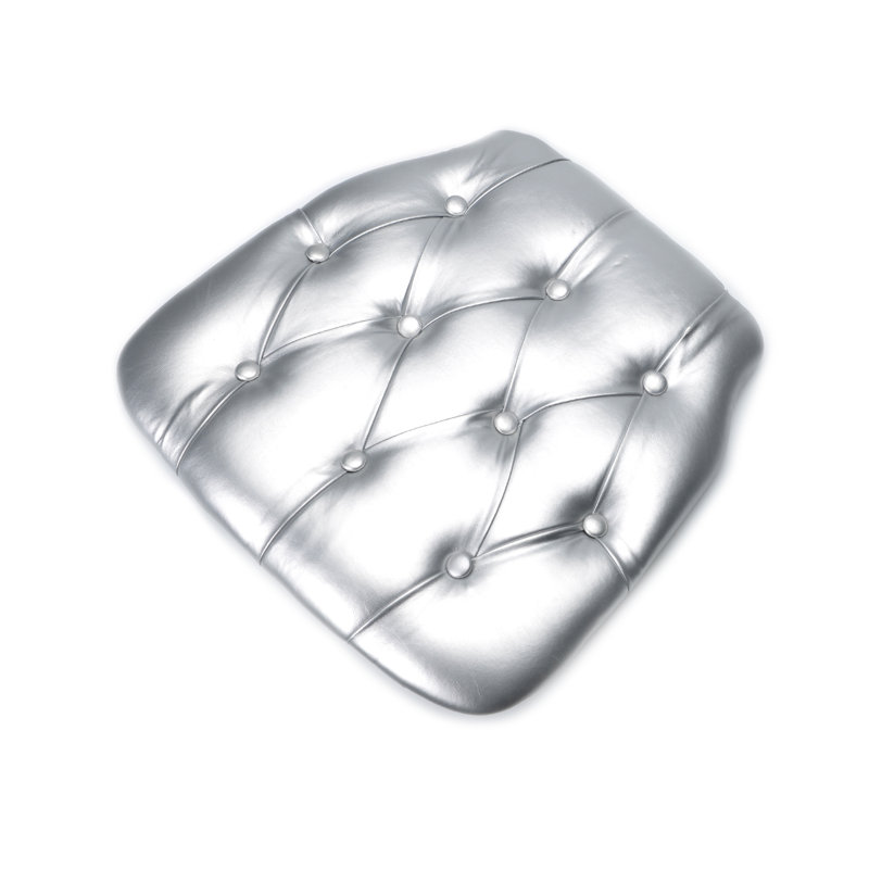 Outdoor 2'' Dining Chair Chair Pad, Silver