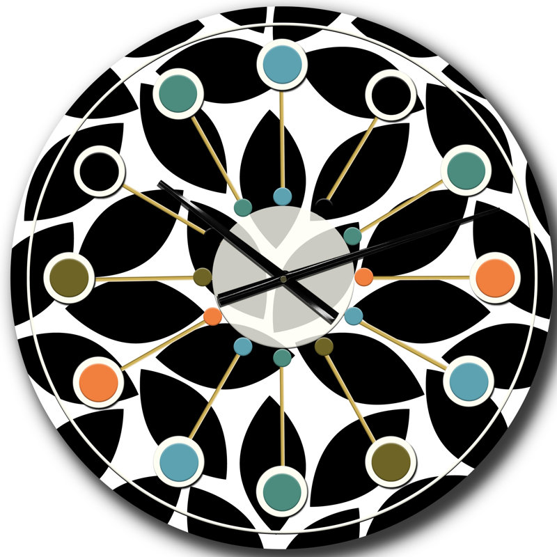 Horloge murale Mid-Century, Surdimensionné