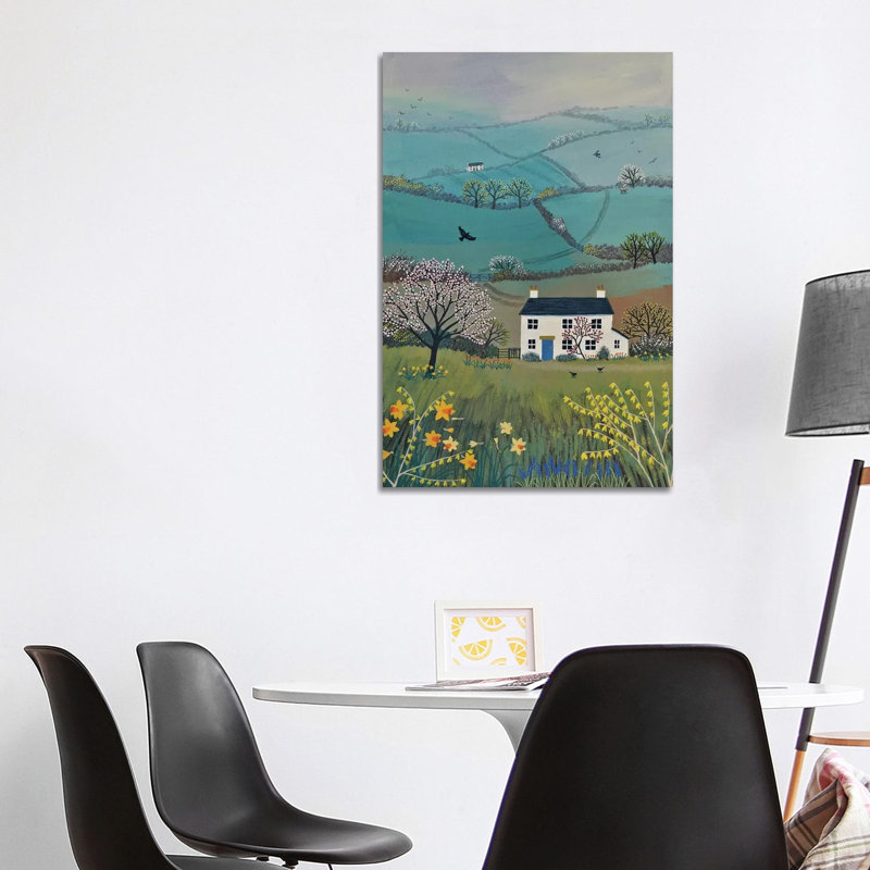Across Spring Hills by Jo Grundy - Wrapped Canvas Painting, 101.6 cm H x 66.04 cm W x 1.91 cm D