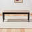 Gethyn Sand Fabric Upholstered Bench With Walnut Brown Finished Wood, 18.9'' H X 47.8'' W X 16.1'' D-688289316-688289317