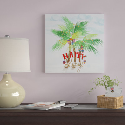 « xmas palm trees », reproduction d’impression sur toile tendue