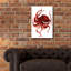 Art mural en verre Breakwater Bay «Giant Pacific Octopus, Red» par Jeannine Saylor-1909023781