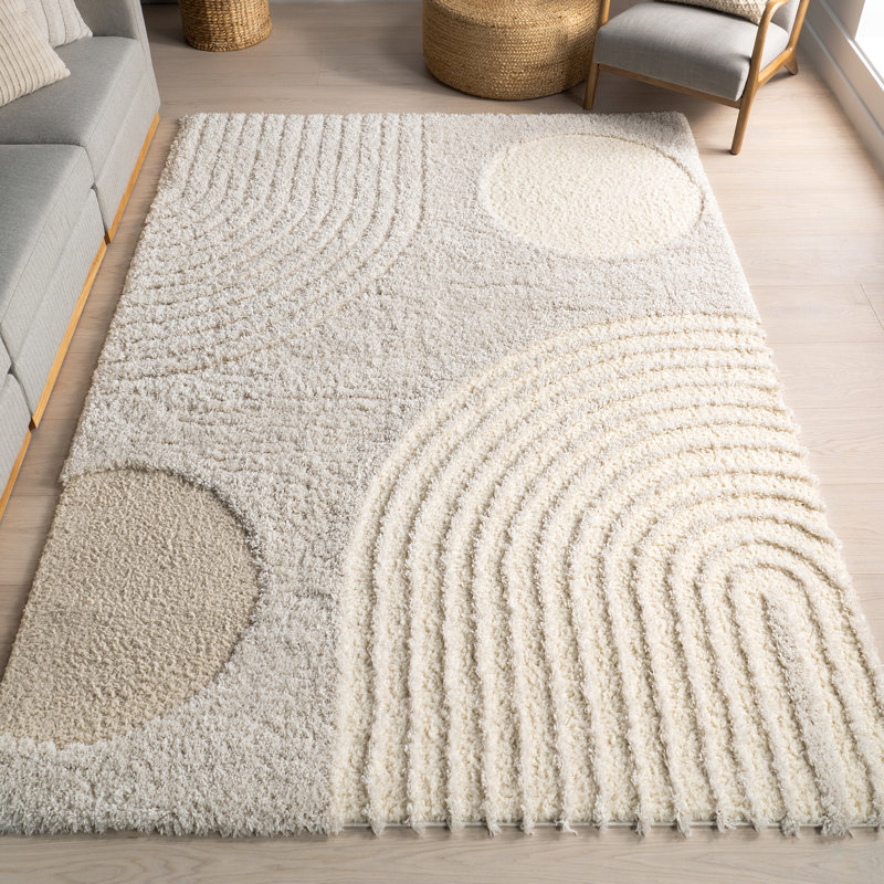 Wade Logan® Hazy Swirl Abstract Shag Area Rug & Reviews | Wayfair