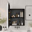 Miroir d'armoire à pharmacie vintage avec dessus sculpté en arc de 16 po x 24 po-1153647781