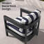 Fauteuil club d'extérieur gris foncé en aluminium avec dossier moderne et coussins Sunbrella-1820514033