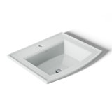 Archer® Vitreous China Rectangular Drop-In Bathroom Sink with Overflow