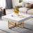Shaelynn White and Gold Coffee Table