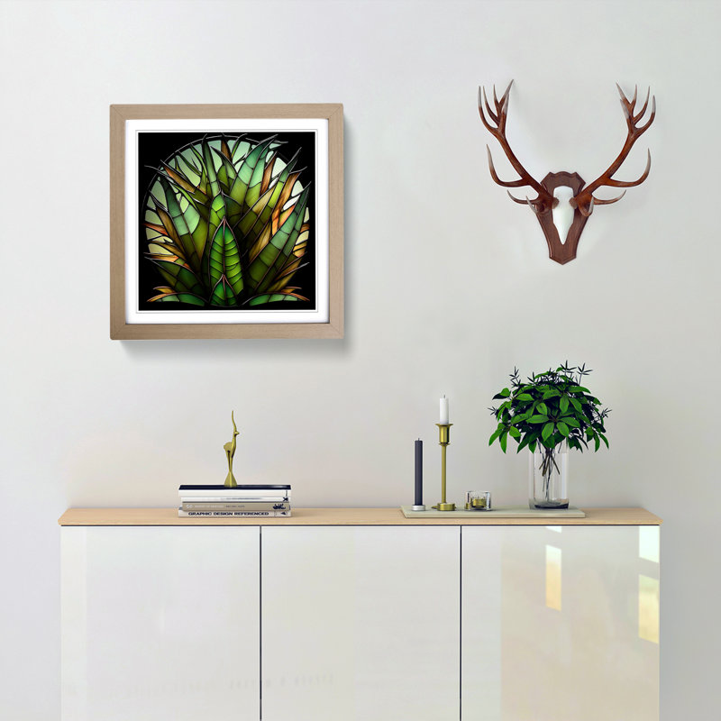 Single Picture Frame Print on Wood, Oak