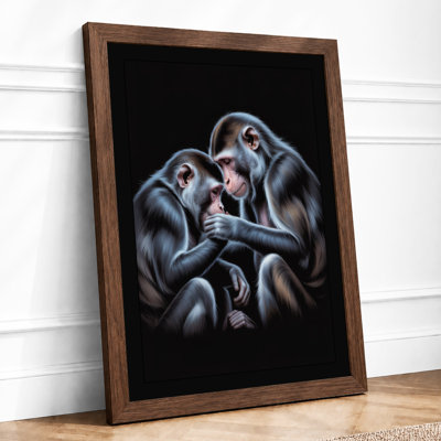 Kindred Primates Modern 1 Piece Single Picture Frame Wall Art