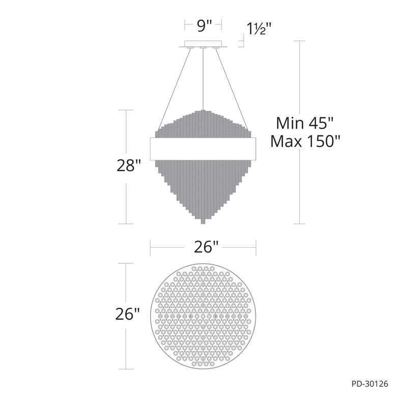 Luzerne LED Pendant, Brushed Nickel