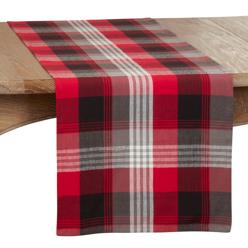 Haruna Plaid 100% Cotton Table Runner