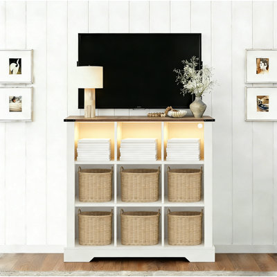 9 Cube Bookcase with Led Lights