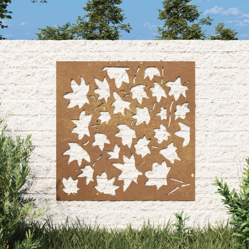 Décoration murale de jardin vidaXL brun rouille moyen en acier Corten