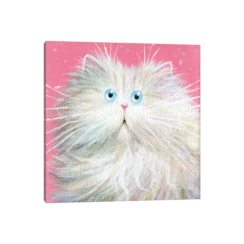 White Persian 1 Piece Wrapped Canvas Painting, 30.48 cm H x 30.48 cm W