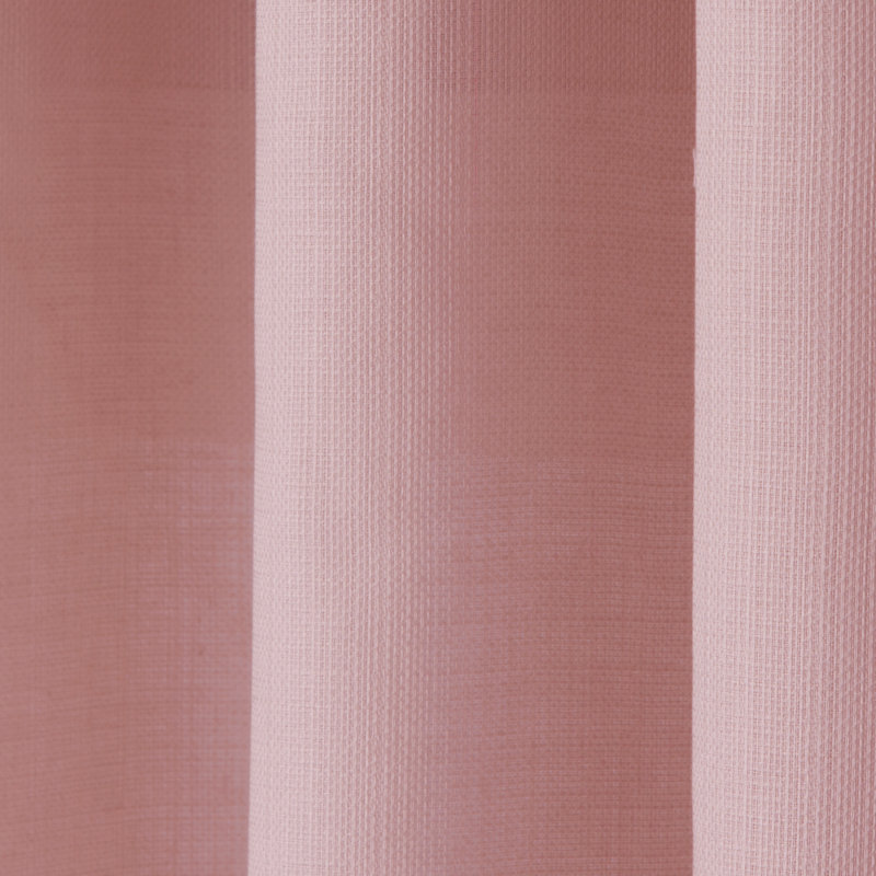 Wein Polyester / Cotton Light-Filtering Solid Color Curtain Panel with Grommet Top, 50" x 84", Pink