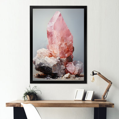 Peinture minimaliste en pierre rose