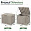 Coffre de terrasse de 30 gallons aspect bois avec couvercle verrouillable et conception résistante aux intempéries