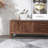 Black walnut modern simple TV cabinet-105358600