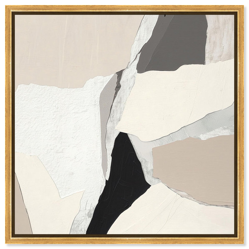 «Stone Layers II», reproduction d'art sur toile par Art Remedy, cadre doré, 40 x 40, 41"H x 41"W, Encadrement doré