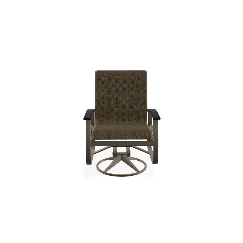 Belle Isle Outdoor Dining Armchair, Beacon Taupe Sunbrella®, Black P70, Textured Graphite