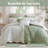 Darcy Sage Green Botanical Print 5-Piece Queen Comforter Set-124242143-124242144
