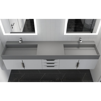 84" Amazon Double Bathroom Vanity with Top