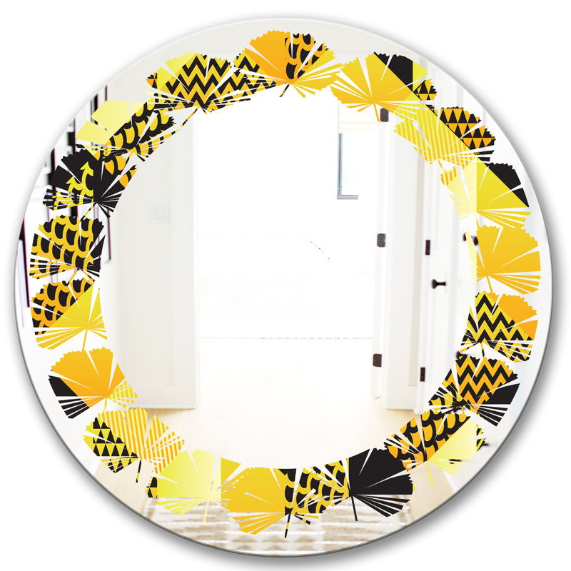 Miroir mural Coastal, H 23,6 po x l 23,6 po, Whirl Foliage II