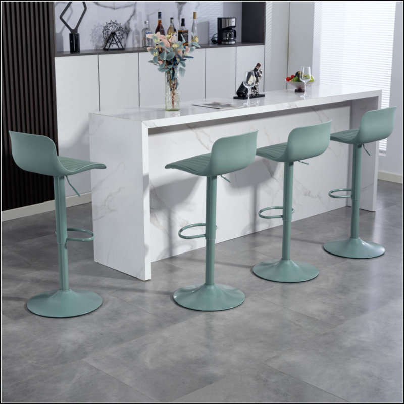 Repose-pieds de tabouret de bar réglable - ensemble de 2, Vert