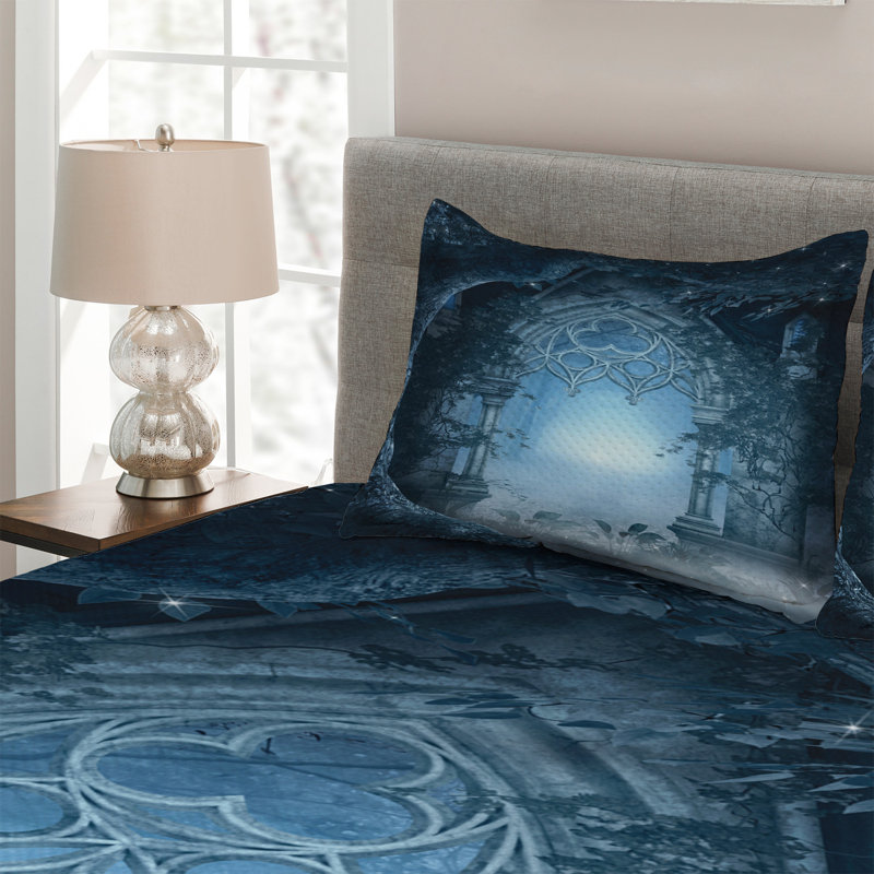 Fantasy Polyester Coverlet, King Bedspread + 2 Shams