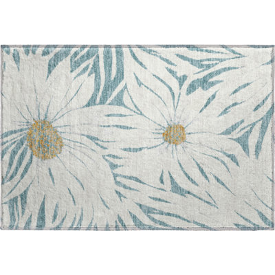 Premium Machine Washable Mayfield AMF2263 Floral Rug