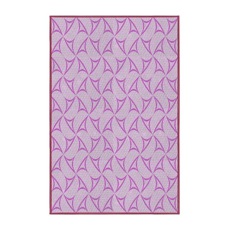 Tapis de zone mauve à motifs, Rectangle 5 pi x 7 pi