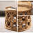 Retro Burlywood Solid Wood Round Coffee Table Sets