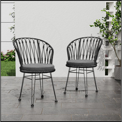 Ensemble de chaises polyvalentes de style industriel avec résistance aux intempéries