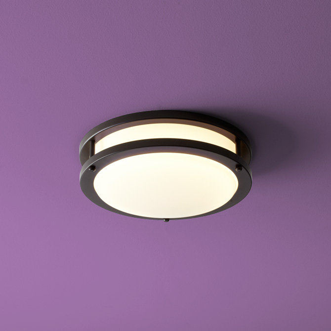 Oracle Acrylic Flush Mount, Old World