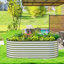 Lit de jardin surélevé galvanisé 5 x 2,5 x 2 pi, bricolage facile, argent-575339363-575339366