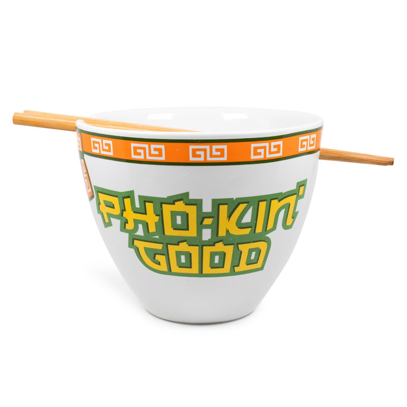 Bowl Bop Pho-kin Good Japanese Dinnerware Set | 16-ounce Ramen Bowl, Chopsticks