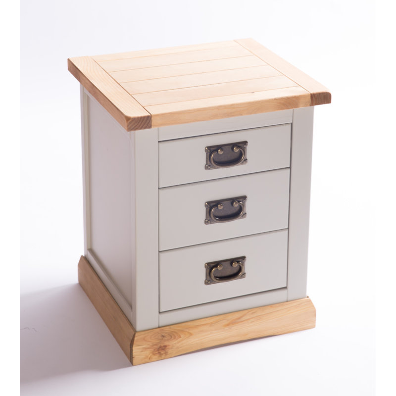 Saskia 45cm W Solid + Manufactured Wood Bedside Table
