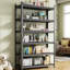 6 étages, métal, garage, sous-sol, unité de rangement, tablettes réglables, noir, outils faciles à installer réglables, support, magasin, revêtement antirouille