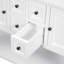 Grande console de rangement rétro Cambridge Series avec quatre petits tiroirs et une tablette inférieure pour le salon-1011302233-1011302238
