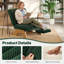 Fauteuil d'appoint en velours côtelé avec repose-pieds en velours côtelé | Dossier réglable à 3 positions, coussin lombaire et siège rembourré confortable-133033480