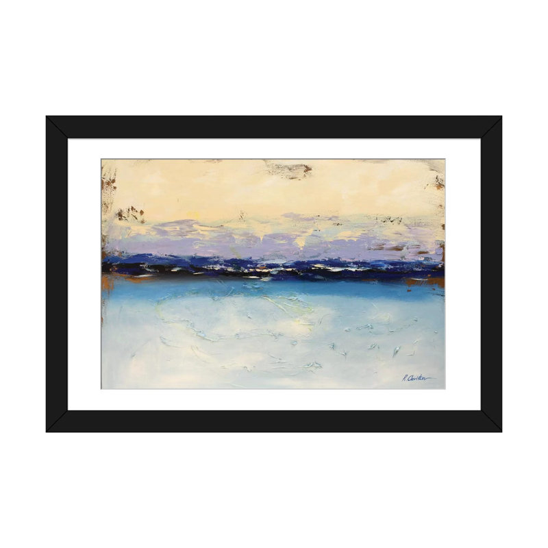 « summer souvenirs », reproduction sur toile, H 16 po x l 24 po x P 1 po, Papier d'art encadré noir, Blanc