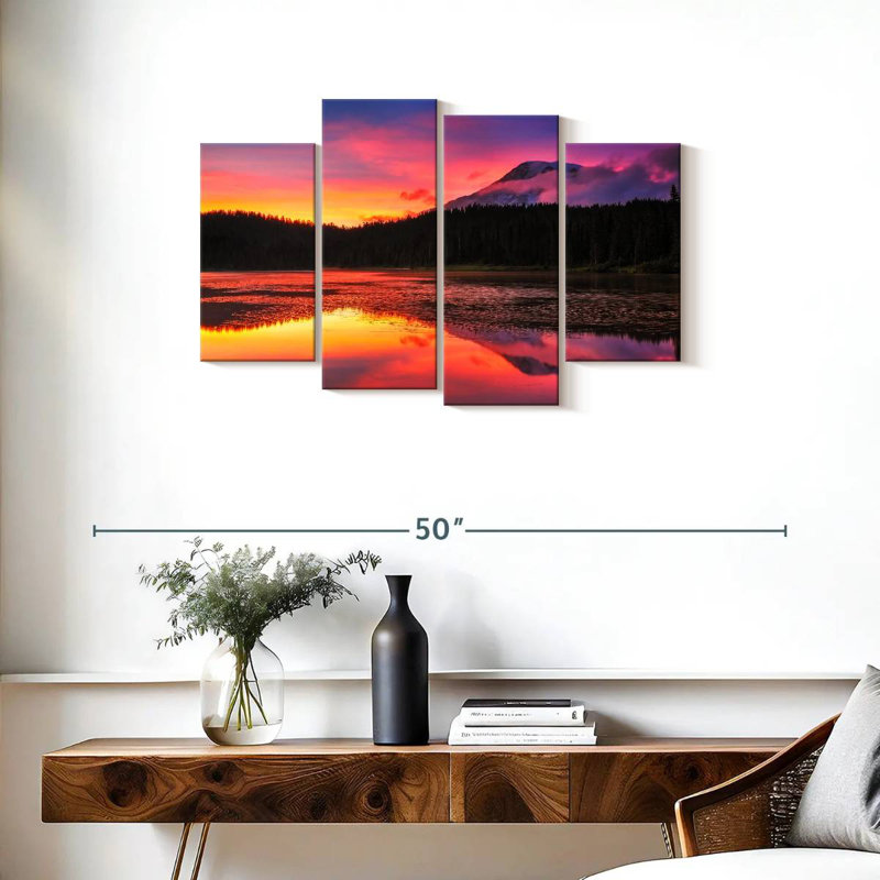 Mont Rainier Sunset Glow, 22" H x 36" W