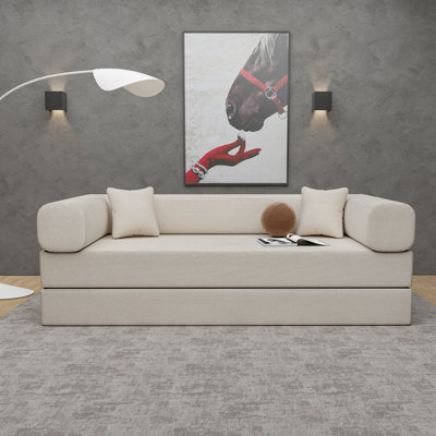 Daelwyn Compression Convertible Sleeper Sofa Bed, 35D High-Density Foam, Foldable Floor Sofa, No Assembly Required