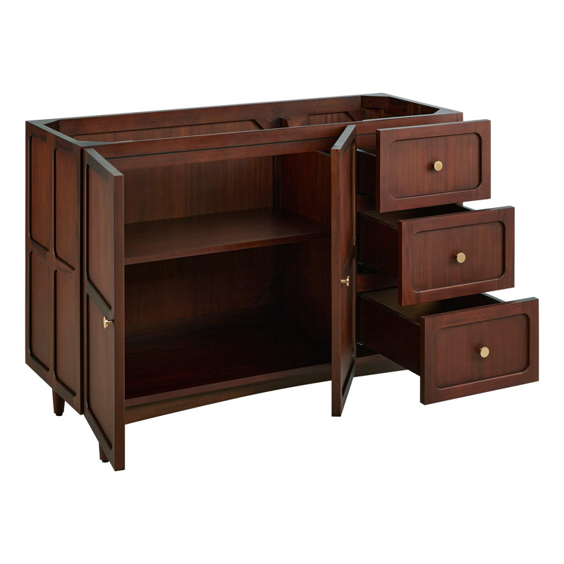 Delavan 48" Single Bathroom Vanity, Feathered White Quartz