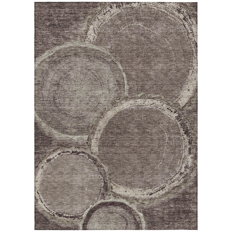 Alegandro Washable Abstract Indoor / Outdoor Rug, Rectangle 10' x 14'