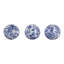 Ensemble d'objets décoratifs ronds en céramique de style chinoiserie pour le salon - Présentoir de décorations modernes pour tablettes - ensemble de 3, 5 po, bleu et blanc